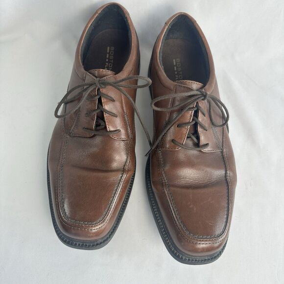 Men's Bostonian Flexlite "Hommes" Brown Leather Dress Shoe 10 1/2M - Picture 5 of 9